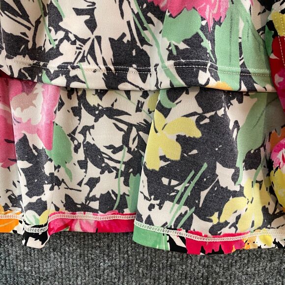 Lauren Ralph Lauren Dress Womens L Floral A-Line Stretch Ladies Cocktail Evening - Picture 5 of 9